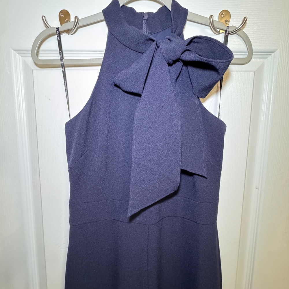 Vince Camuto Bow-Neck Halter Jumpsuit size 2P in Navy